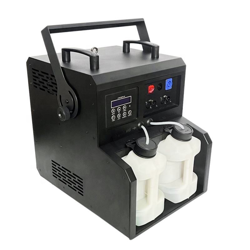 Professional Automatic Black Smoke Bubble 2000w Fog Bubble Machine Wedding Party Stage DJ Club Dual-Head Smoke Bubble Machine