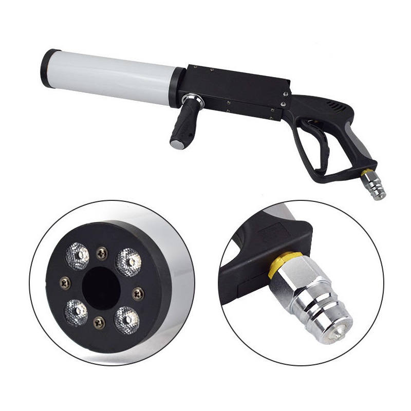 DJ Equipment DMX Co2 Jet Spray Machine RGB LED Co2 Smoke Fog DJ Gun for Wedding Disco Nightclub Party