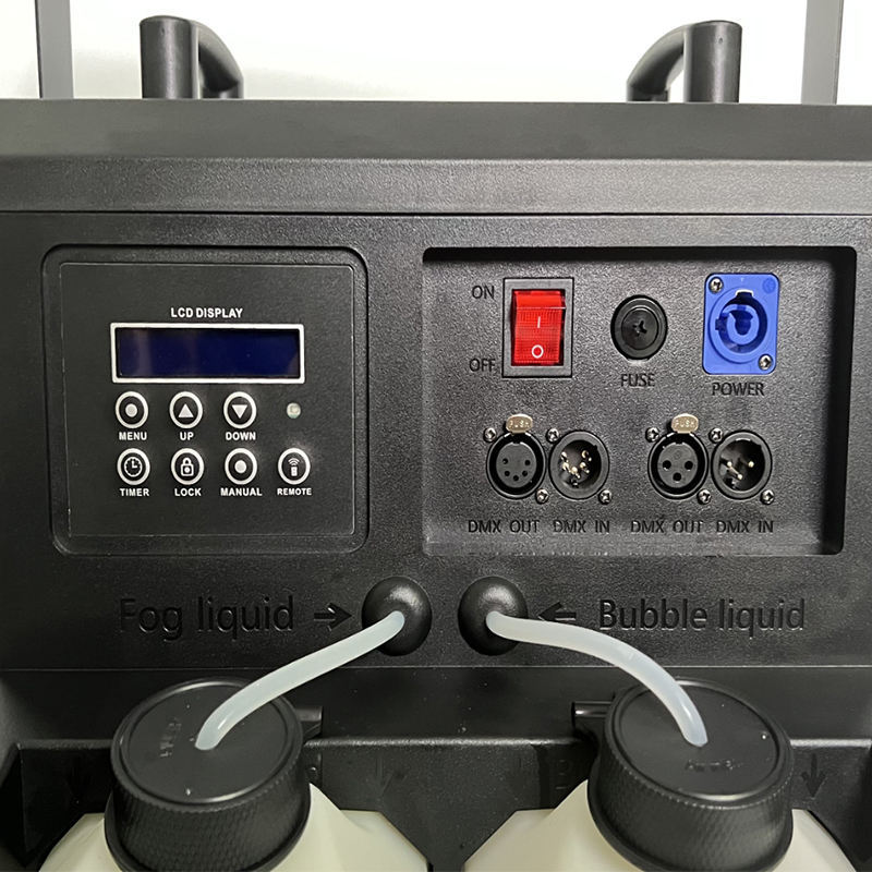 Professional Automatic Black Smoke Bubble 2000w Fog Bubble Machine Wedding Party Stage DJ Club Dual-Head Smoke Bubble Machine