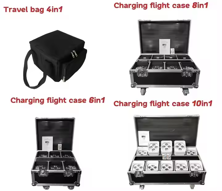 Battery-Powered 6in1 LED Par Light 6X18W RGBWA UV Wireless DMX Control DJ Stage Lighting