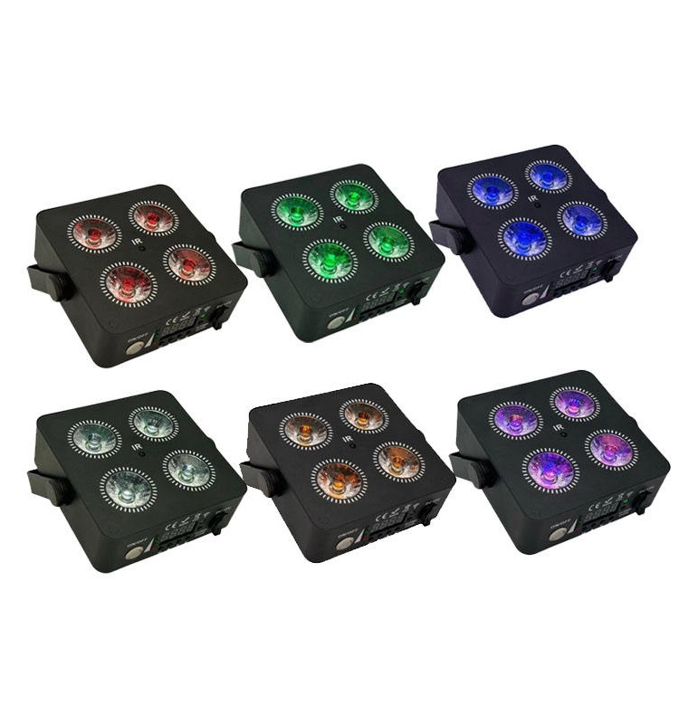 Wireless DMX Up lights 4x18w LED Battery Powered Uplight For Wedding Party club Lighting Stage light