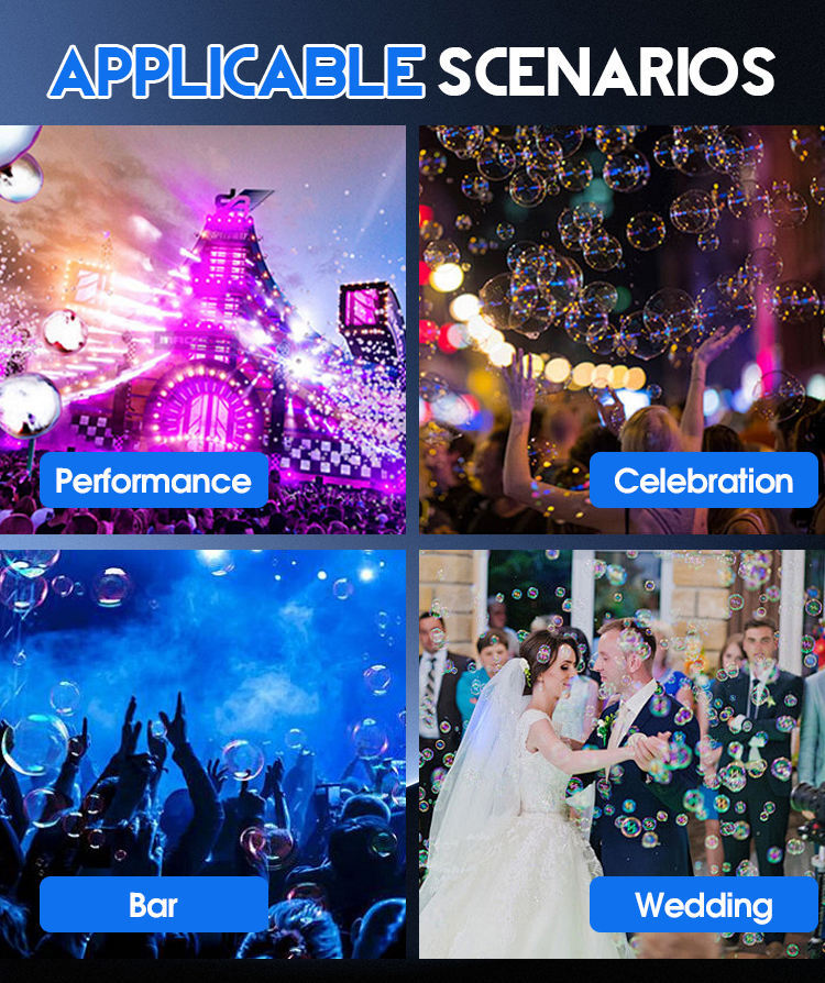 Professional Automatic Black Smoke Bubble 2000w Fog Bubble Machine Wedding Party Stage DJ Club Dual-Head Smoke Bubble Machine