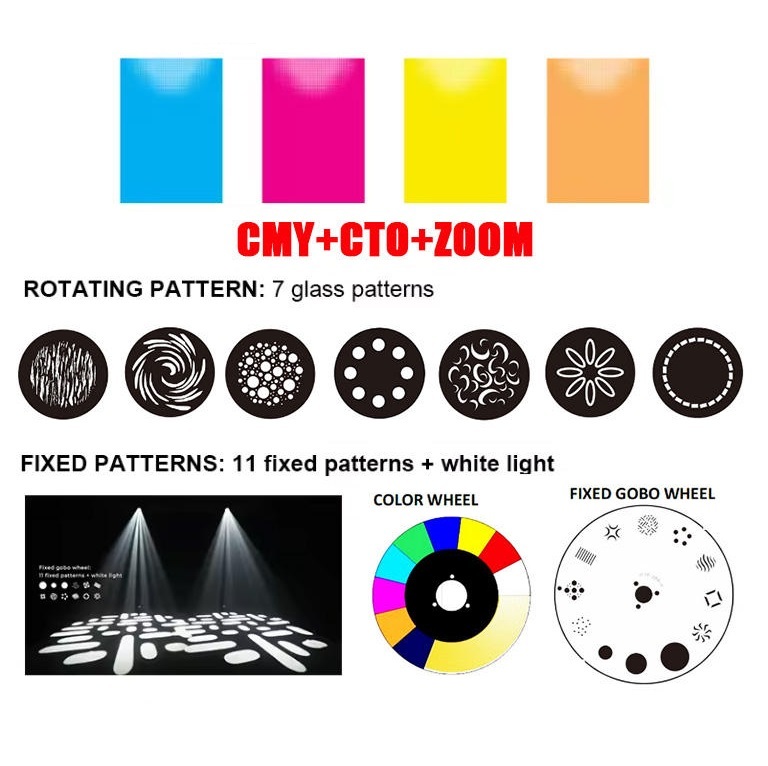 500W LED 3in1 BSW Beam Spot Wash CTO CMY Moving Head Light Pro Theatre Teletorium Stage Beam Lighting Equipment