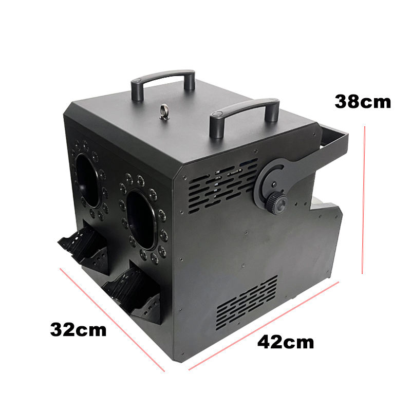 Professional Automatic Black Smoke Bubble 2000w Fog Bubble Machine Wedding Party Stage DJ Club Dual-Head Smoke Bubble Machine