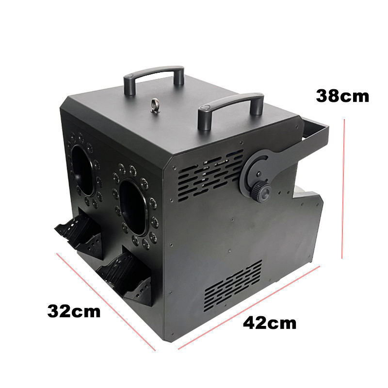 Professional Automatic Black Smoke Bubble 2000w Fog Bubble Machine Wedding Party Stage DJ Club Dual-Head Smoke Bubble Machine