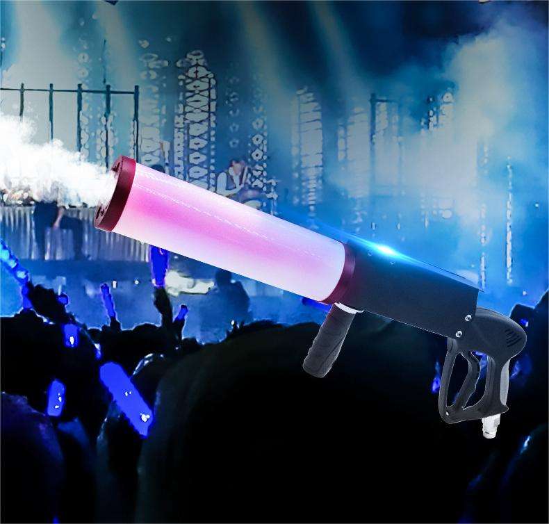 DJ Equipment DMX Co2 Jet Spray Machine RGB LED Co2 Smoke Fog DJ Gun for Wedding Disco Nightclub Party