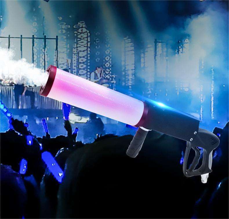 DJ Equipment DMX Co2 Jet Spray Machine RGB LED Co2 Smoke Fog DJ Gun for Wedding Disco Nightclub Party