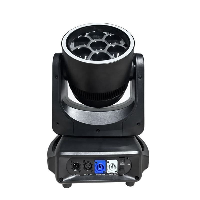  Mini 7x40W Bee Eye RGBW Zoom Wash Moving Head Light With LED Ring for Stage Wedding Bar Party 