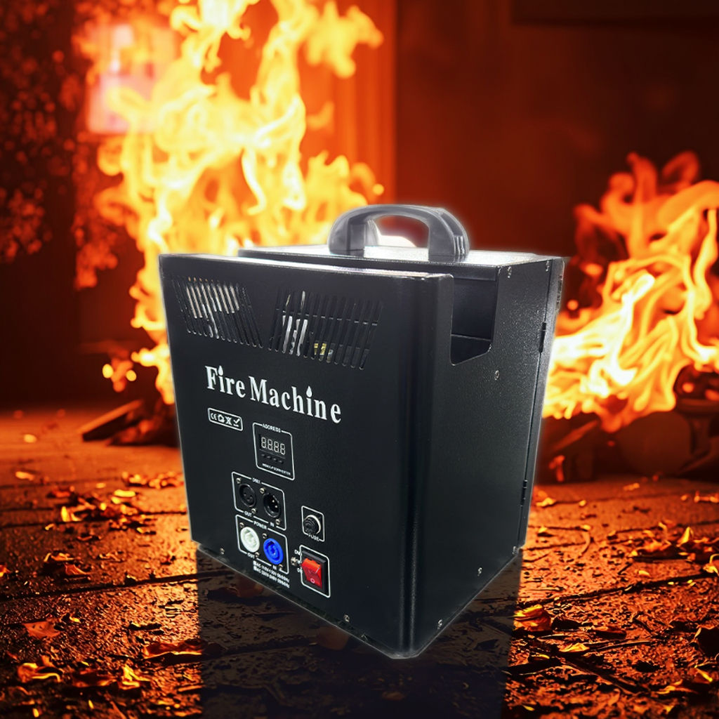 300W Three Nozzle Flamethrower DMX512 Remote Control Spray Fire Machine DJ Disco Stage Fountain Effect 