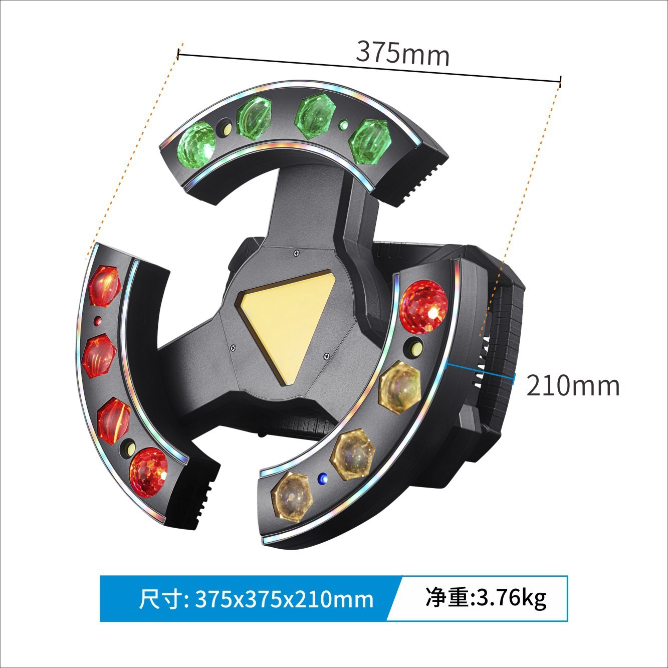 New Hot Twelve Rotating Rings Infinite Beam RGBW LED Stage Moving Head Light DMX512 Control Battery Theme Parks