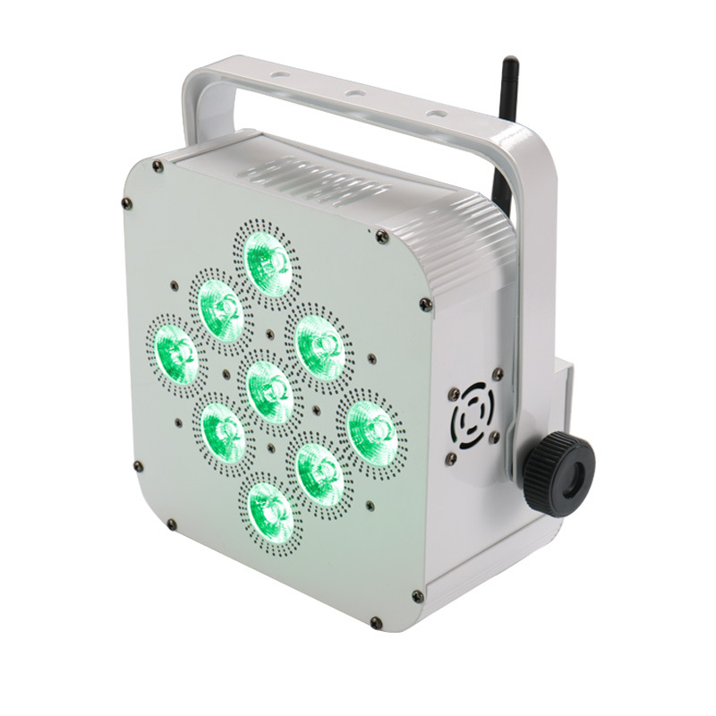 9 RGBW 4in1/RGBWA 5in1/RGBWA UV 6in1 Wireless DMX Battery Powered Par 
