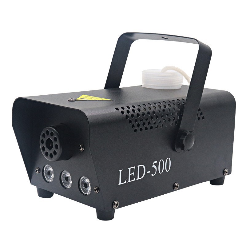 Cross border smoke machine 500W remote control smoke sprayer with 3 LED lights Stage wedding colorful smoke spray wholesale