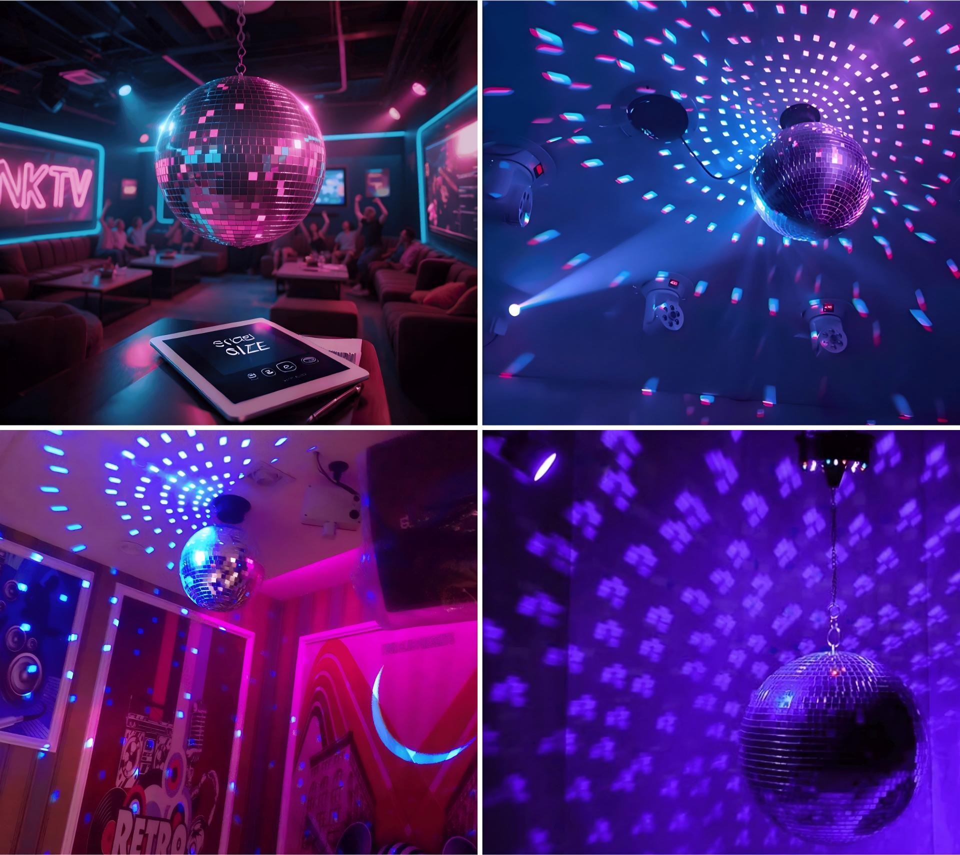 Stage Disco Ball Glass Reflective Ball Light Bar KTV Wedding Atmosphere Mirror Ball Laser Ball