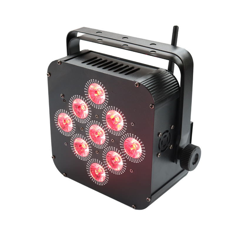 9x18W RGBWA UV 6in1 Wireless DMX Battery Powered Par Light for Stage Wedding Party 
