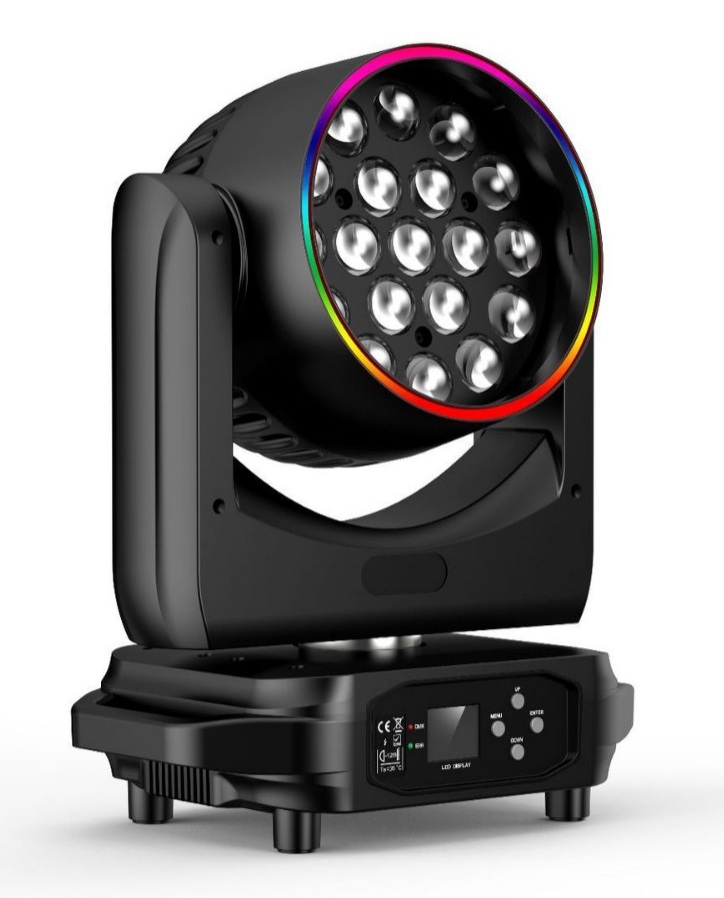  19*15W DMX RGBW 4in1 Zoom Wash LED Moving Head Light for Dj Bar Disco Club Stage Lighting