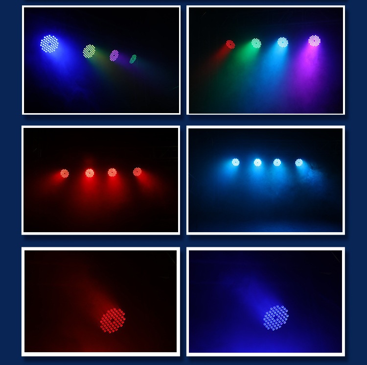 54X3W Full-color Wedding Bar Dye Lights LED Rainbow lights Live Broadcast Room Music Festival Stage Lights