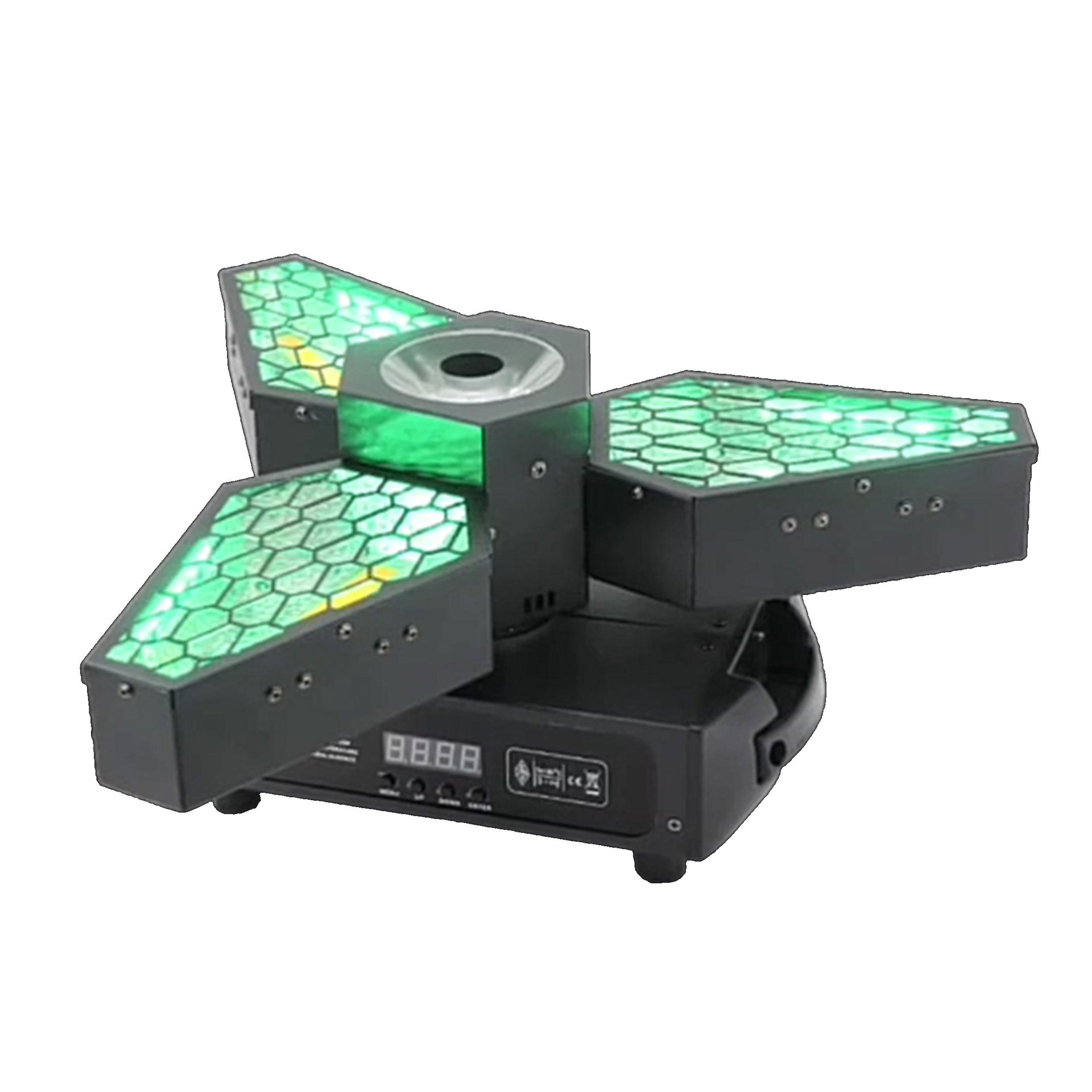 New LED DMX512 Colorful Leaf Vintage Lights Dimmable Infinite Rotating Wash Retro Light with Auxiliary Lighting 