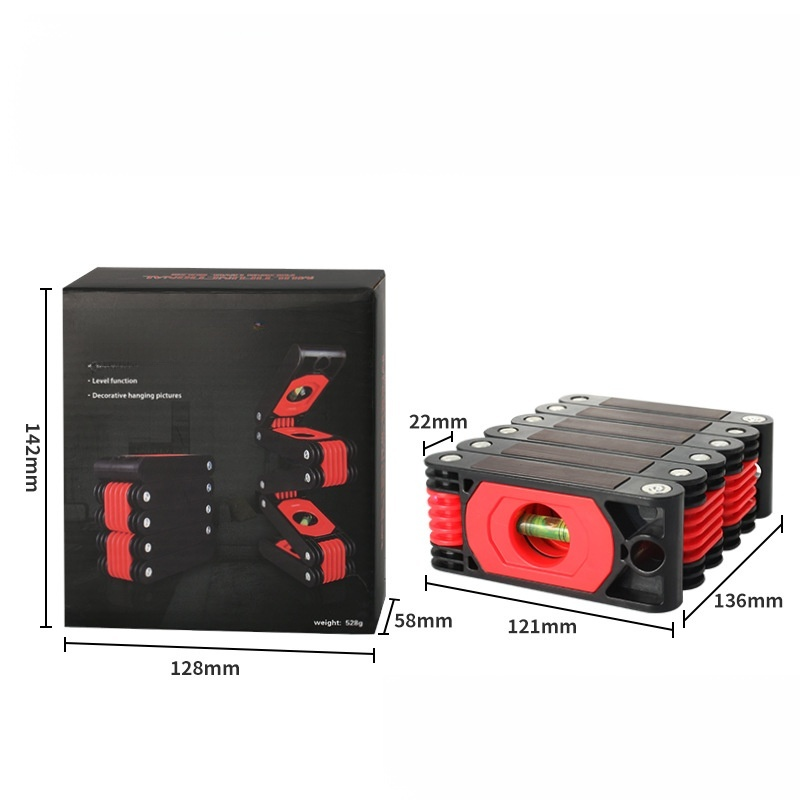 Multiangle corner magnetic balance gauge level ruler