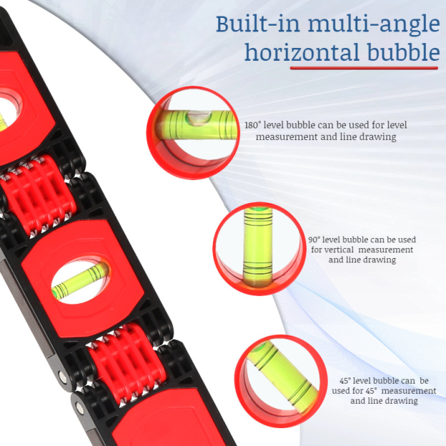 Multiangle corner magnetic balance gauge level ruler