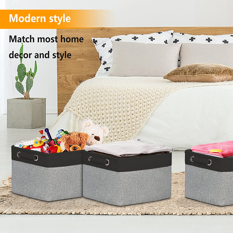 Cotton Linen Clothes Foldable Organizer Box