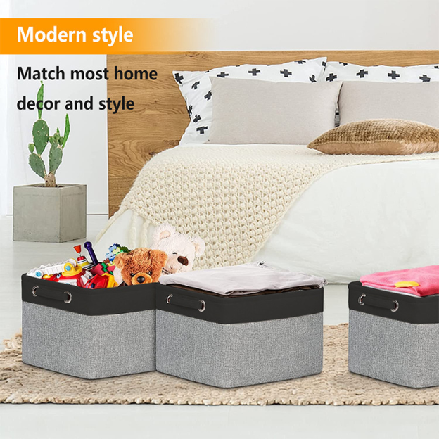 Cotton Linen Clothes Foldable Organizer Box