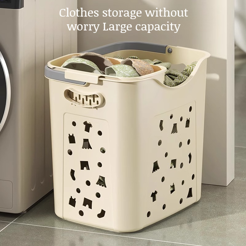 Plastic Dirty Laundry Basket Clothes  Basket Bathroom Storage Bucket Toys Clothes Laundry Basket
