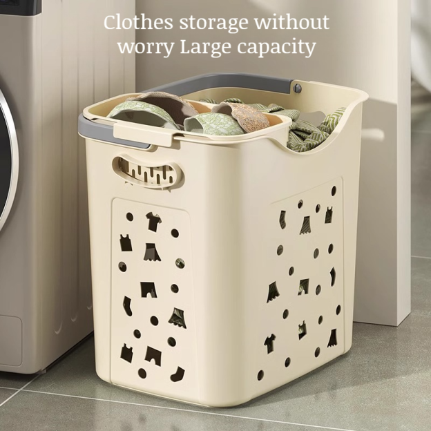 Plastic Dirty Laundry Basket Clothes  Basket Bathroom Storage Bucket Toys Clothes Laundry Basket