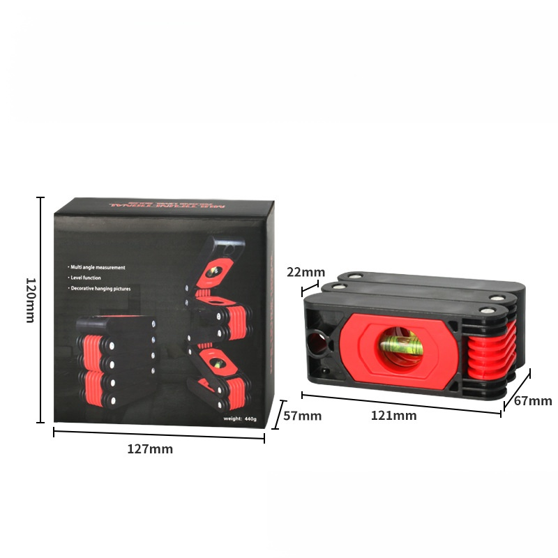Multiangle corner magnetic balance gauge level ruler