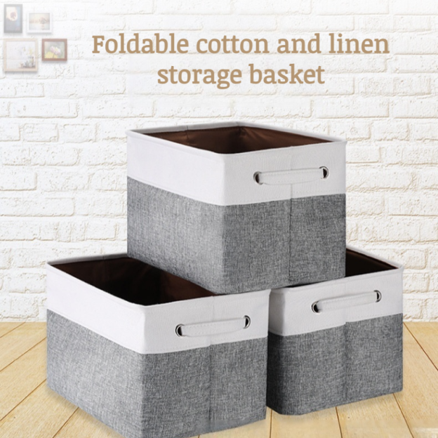 Cotton Linen Clothes Foldable Organizer Box