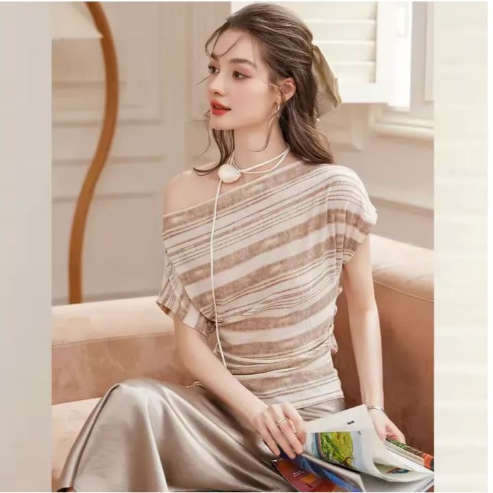 Striped short sleeved shirt