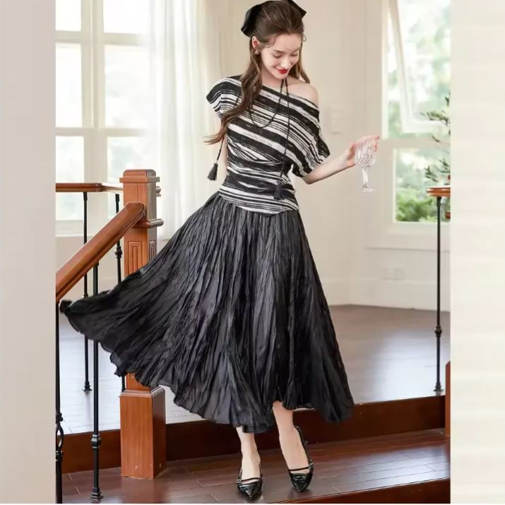 Striped short sleeved shirt