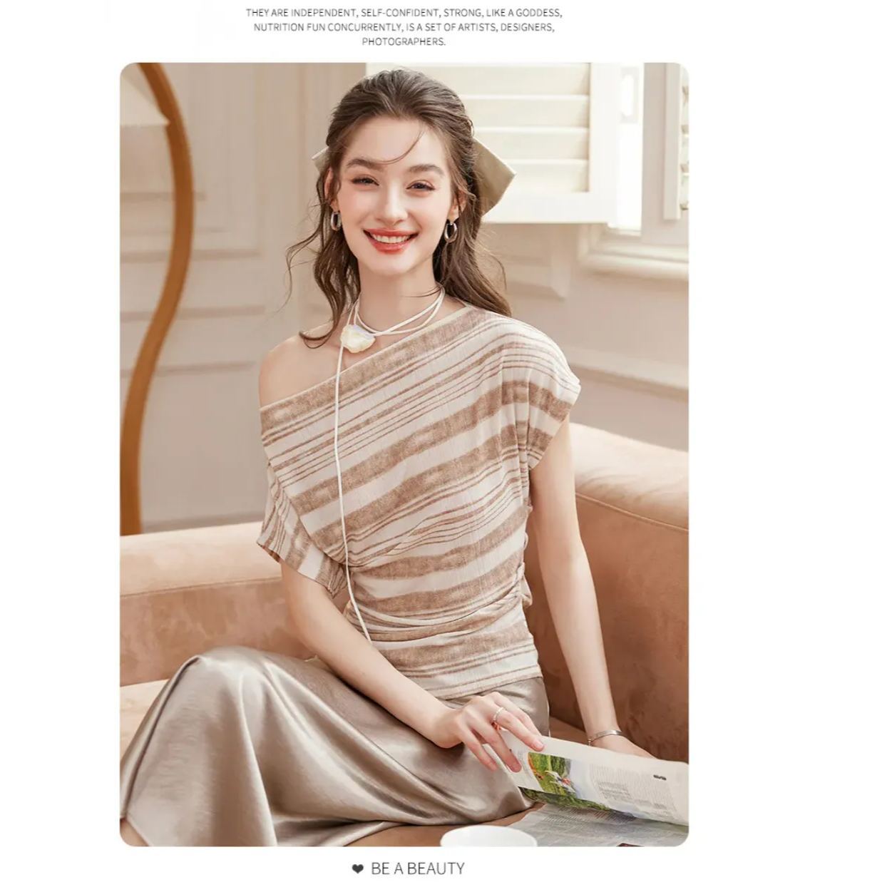 Striped short sleeved shirt