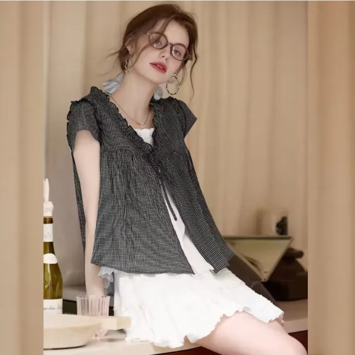 Black and white checkered shirt