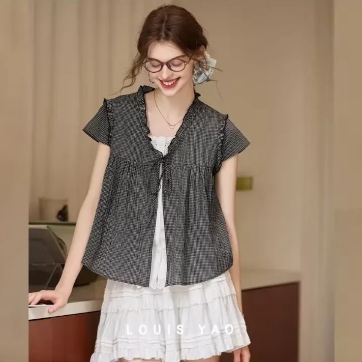 Black and white checkered shirt