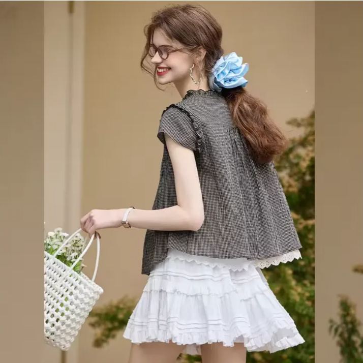 Black and white checkered shirt