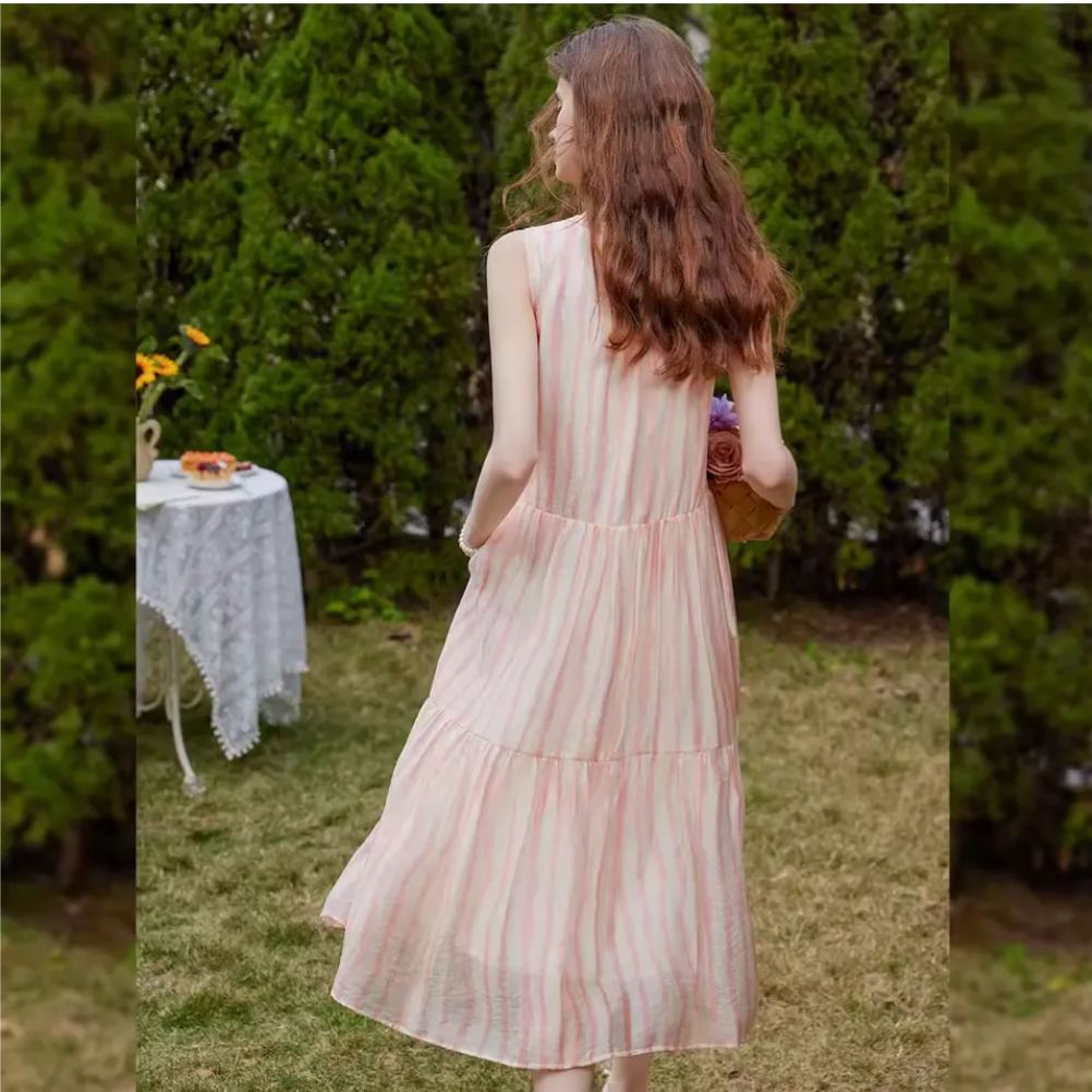 Round neck sleeveless long style