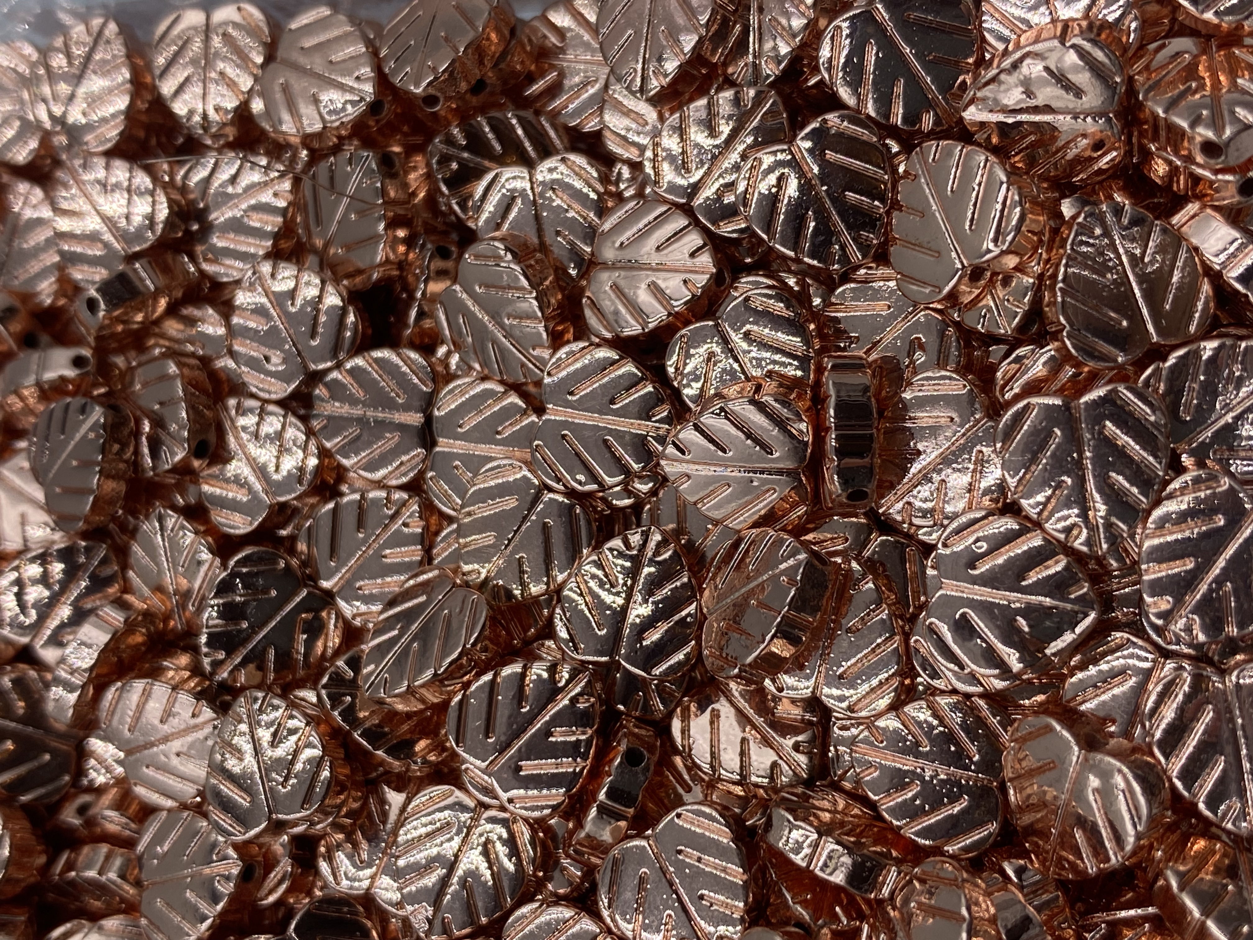 Rose Golden Hematite Leaf Shape