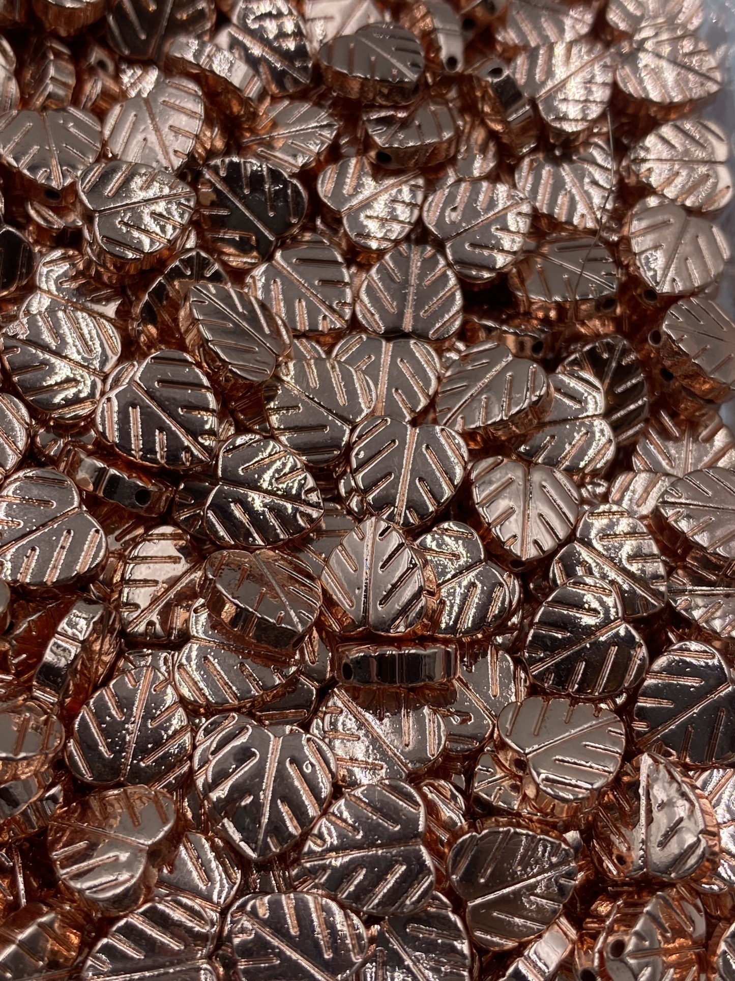 Rose Golden Hematite Leaf Shape