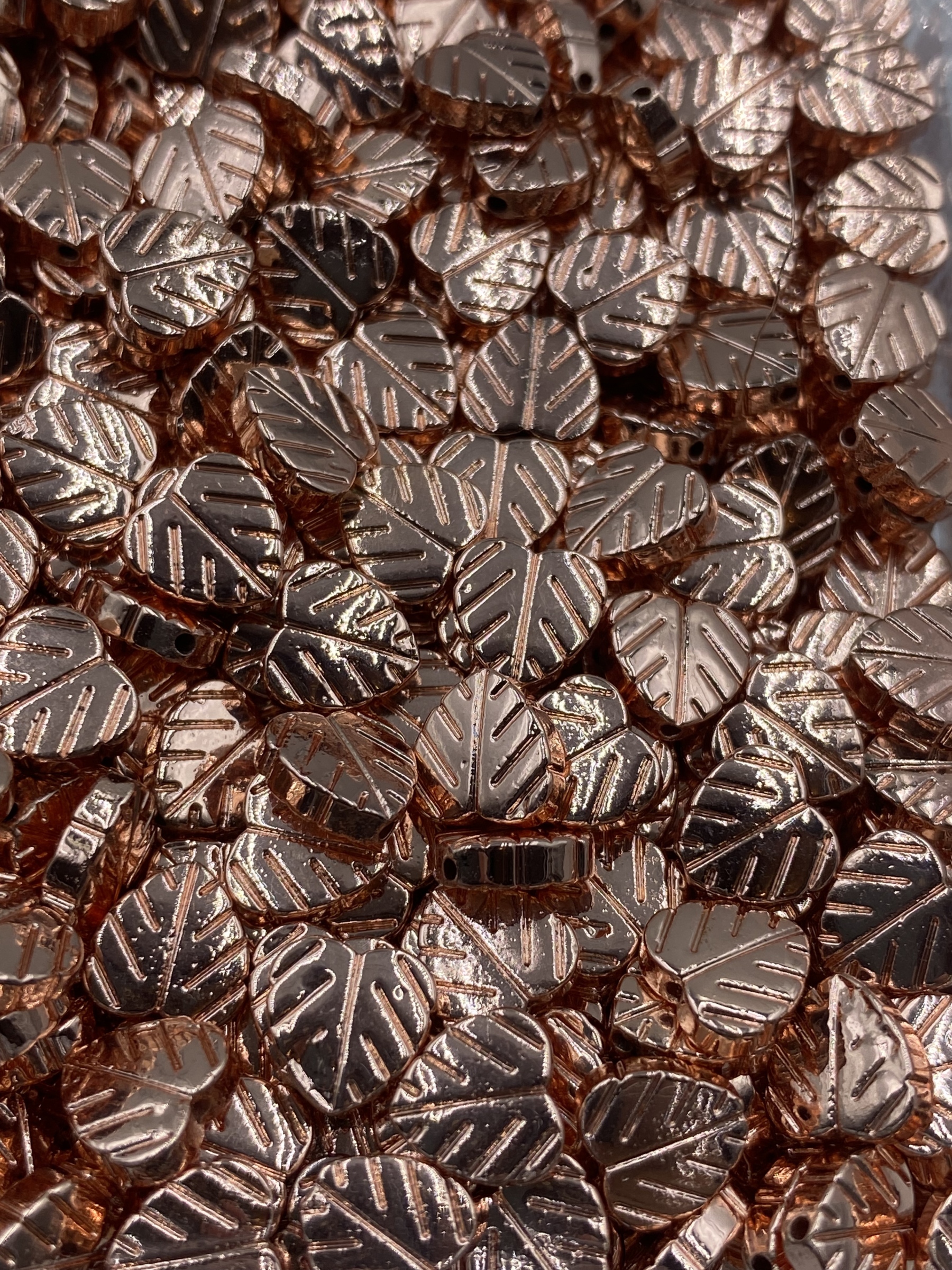 Rose Golden Hematite Leaf Shape