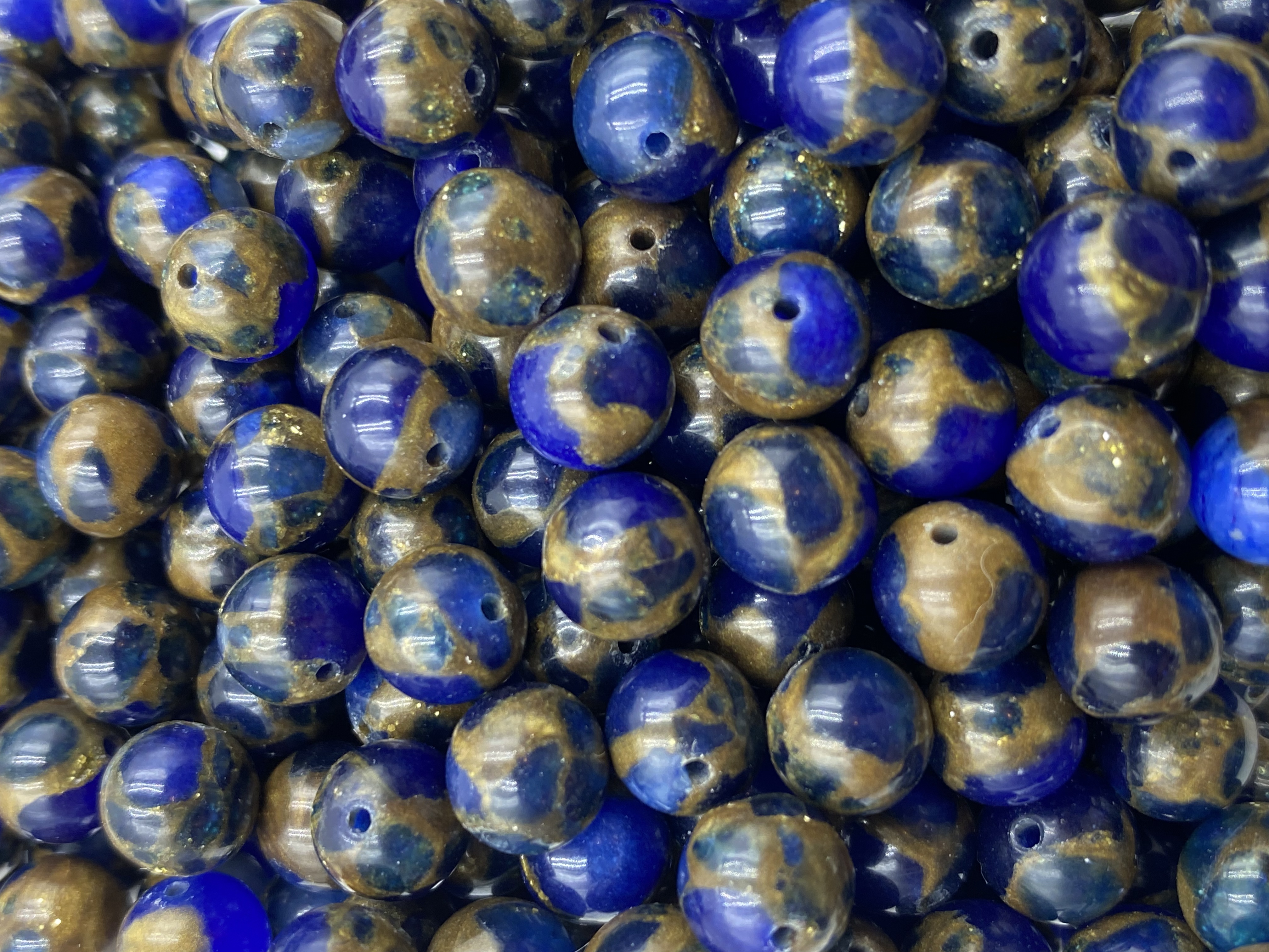 Blue Golden Colorful Stone