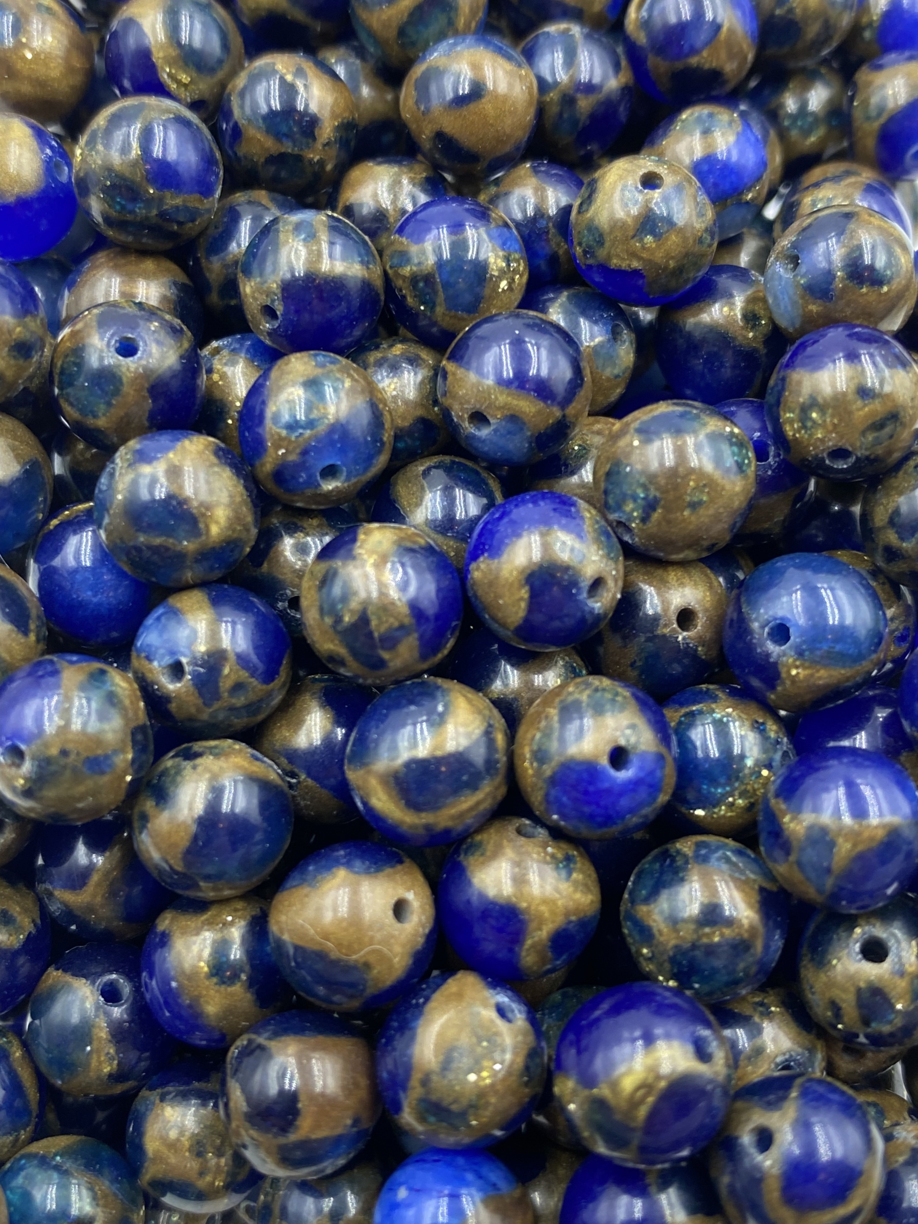 Blue Golden Colorful Stone