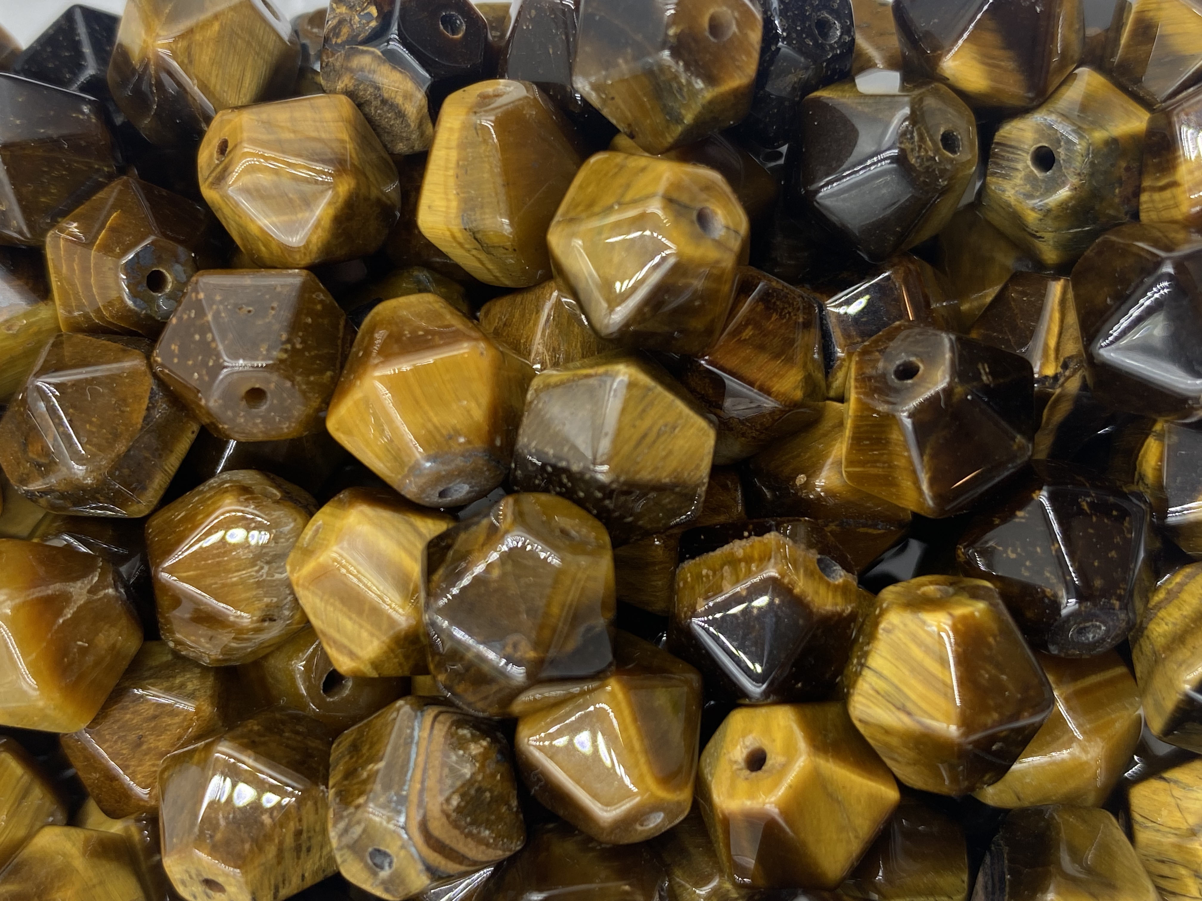 Golden Tiger Eye Faceted Shape