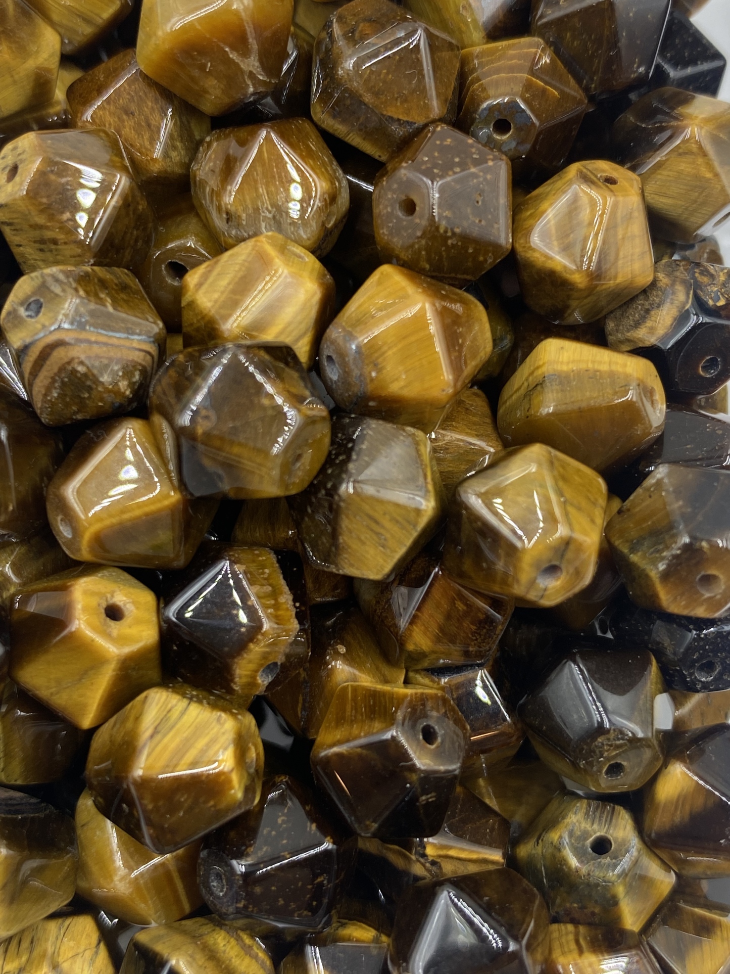 Golden Tiger Eye Faceted Shape