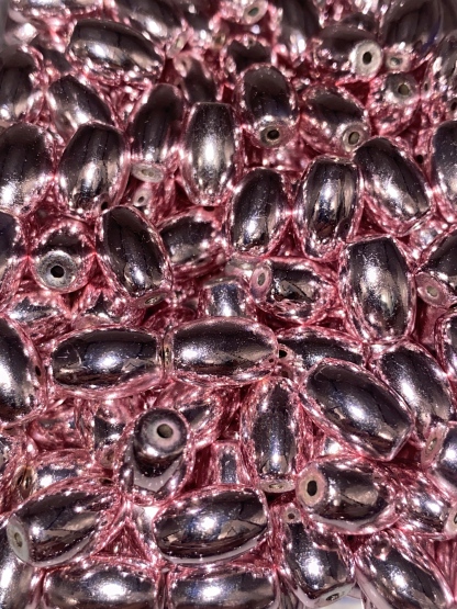 Pink Ocean Hematite Rice Shape