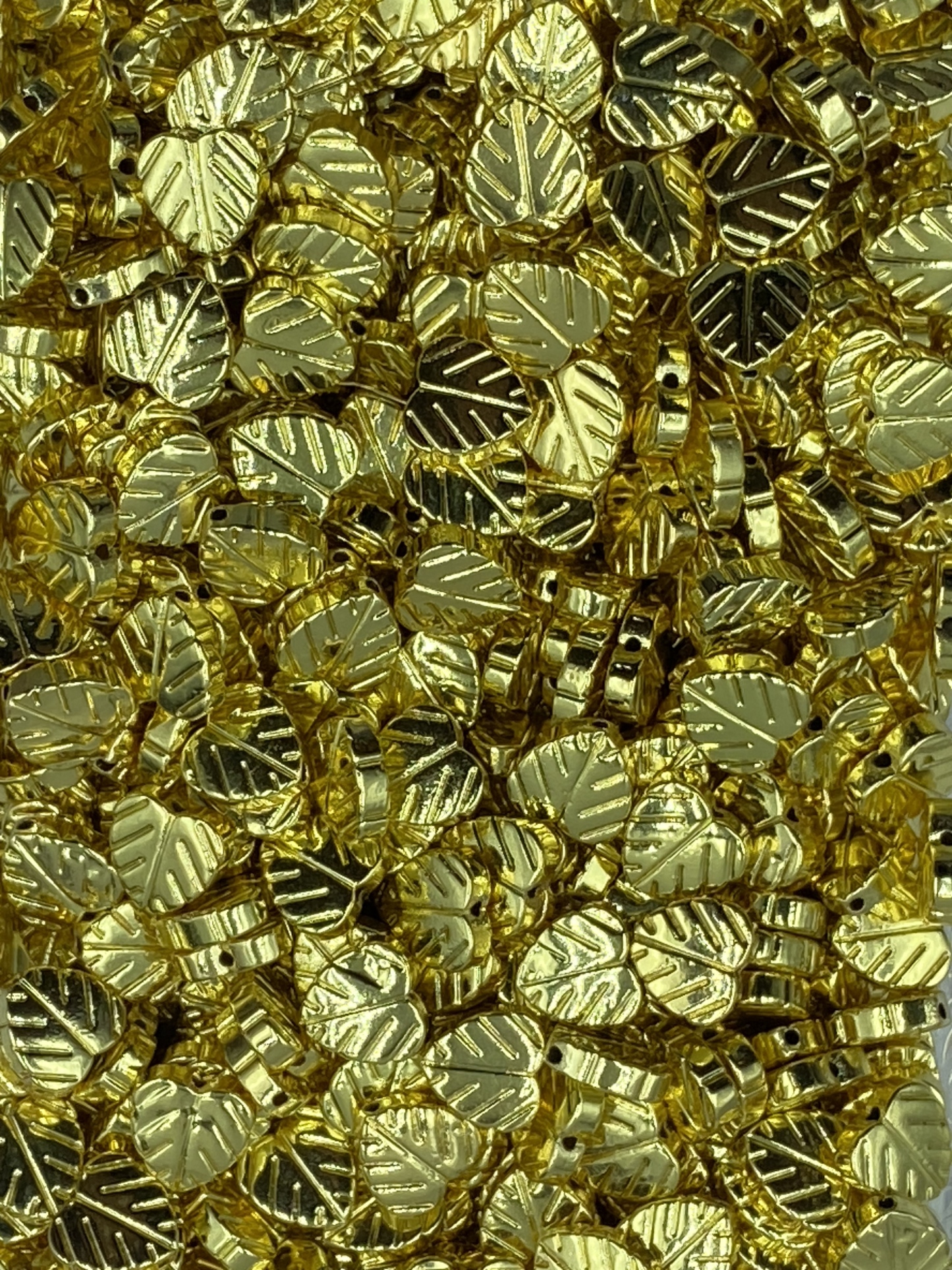 32.Golden Hematite Leaf Shape