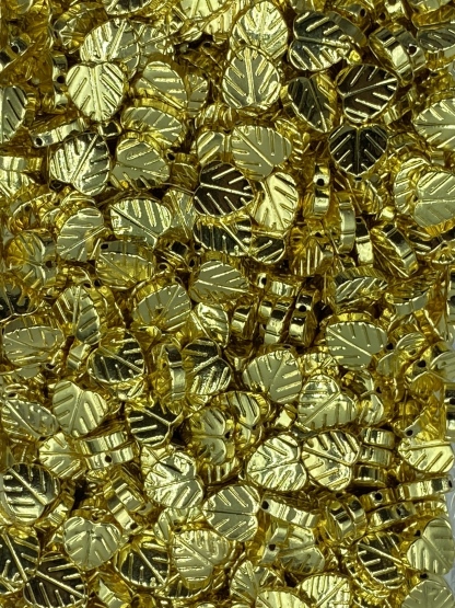 32.Golden Hematite Leaf Shape