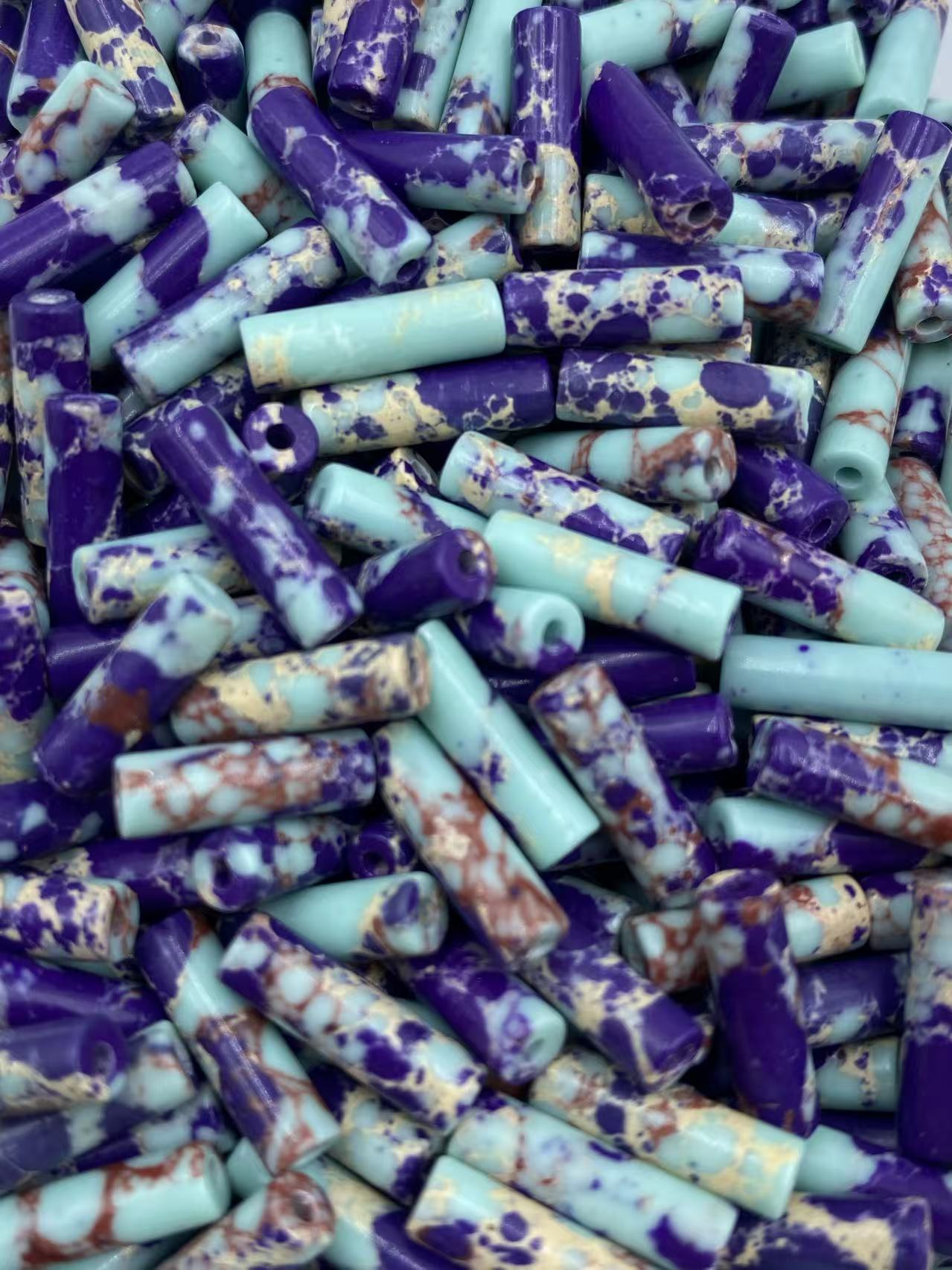 37.Lavender’s Blue Turquoise Tube Shape 