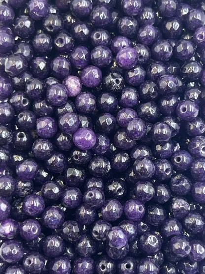 11.Violet Purple Faceted Jade 