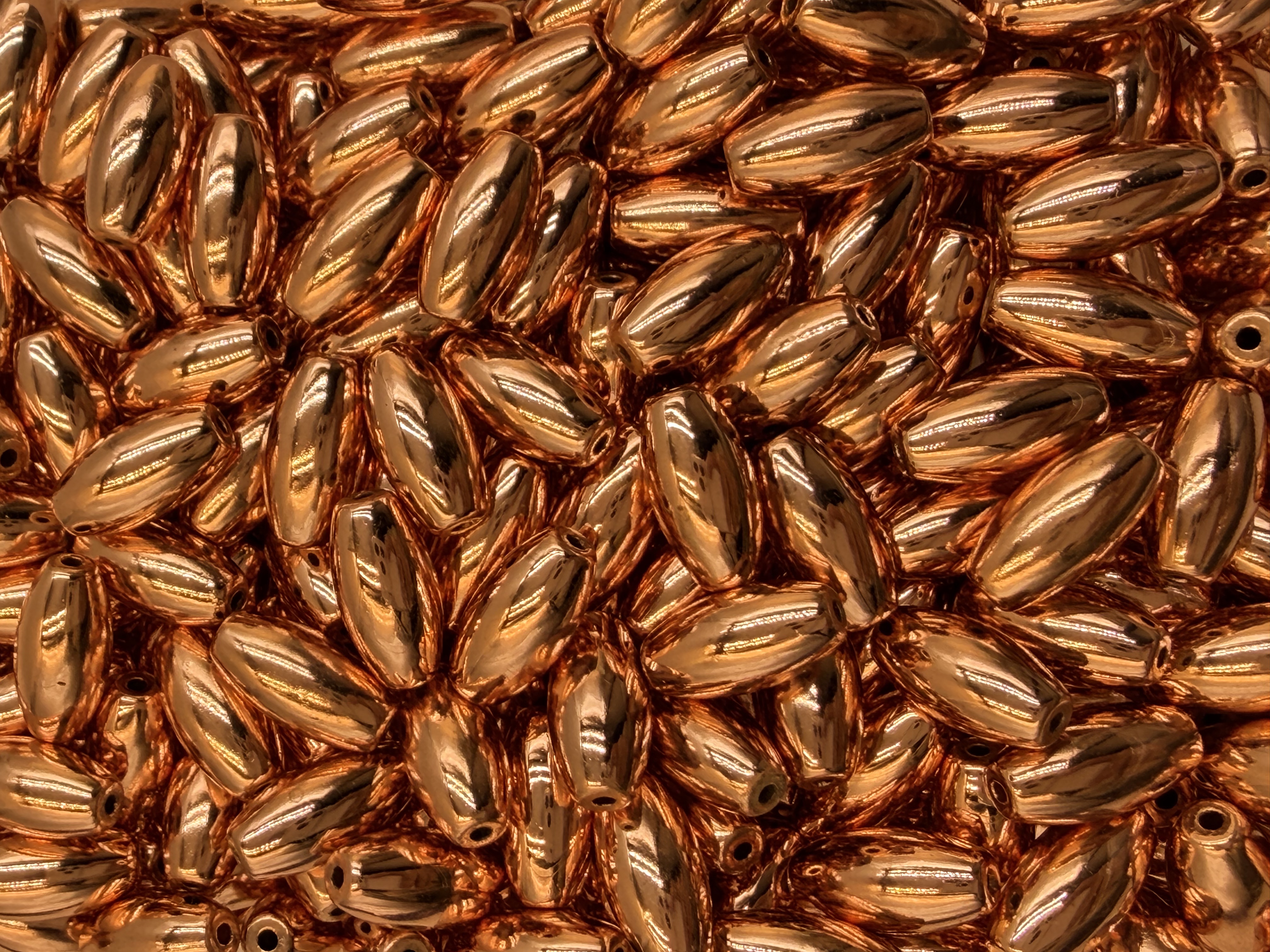 51.Rose golden Hematite Rice Shape