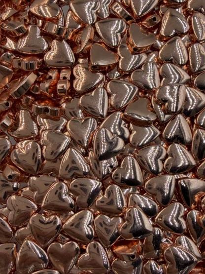 56.Rose Golden Hematite Heart Shape 